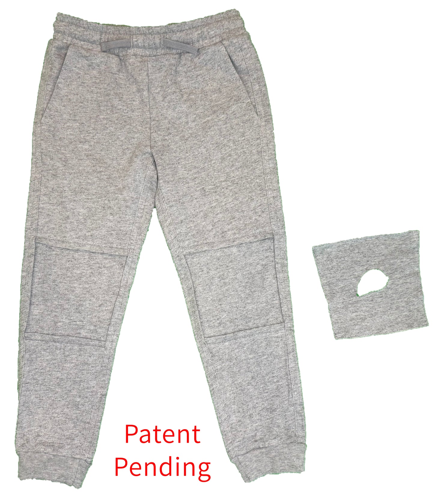 Double-Layer Sweatpants--DisCover-Knee™ Snip-a-Stitch™ with Plain Second Layer